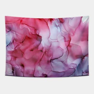 Plum Pink Ink Painting Tapestry