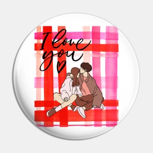 I love you Couple Tee Pin