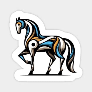 Horse illustration. Illustration of a horse in cubism style Magnet