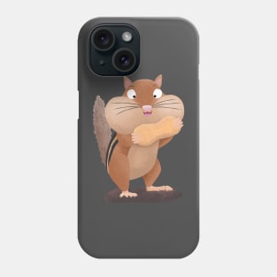 Cute funny big cheeks chipmunk cartoon Phone Case