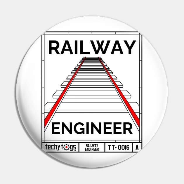 Railway Engineer Pin by techy-togs