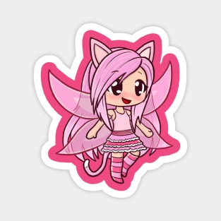 Pink Gacha Fairy - Cute Anime Magnet