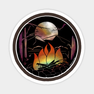 Camp Nights (solid background) Magnet