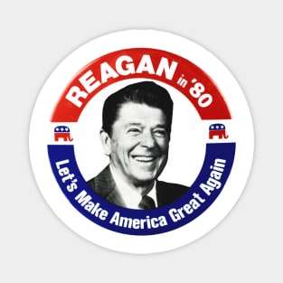 Ronald Reagan 1980 Presidential Campaign Button Design Magnet