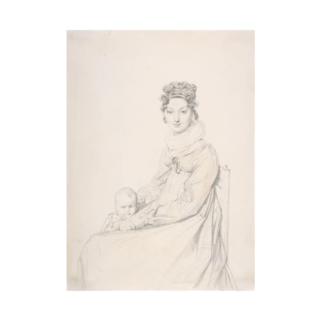 Madame Alexandre Lethiere and Her Daughter Letizia by Jean-Auguste-Dominique Ingres by Classic Art Stall