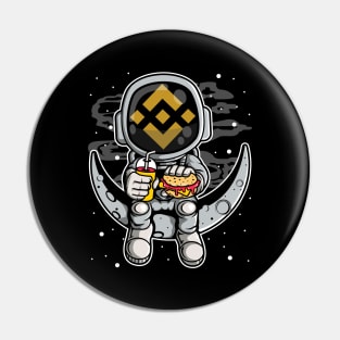 Astronaut Fastfood Binance BNB Coin To The Moon Crypto Token Cryptocurrency Wallet Birthday Gift For Men Women Kids Pin