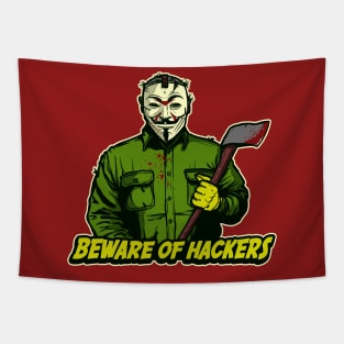 Beware of Hackers Tapestry