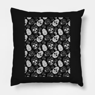 Sugar Skulls Black and White Pillow