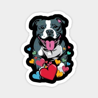 Dog Lover Graphic Art Popart Design Pitbull Magnet