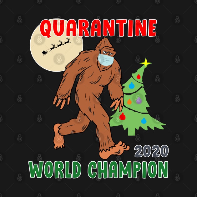 Quarantine World Champion Sasquatch Mask Christmas. by Maxx Exchange