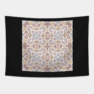 Floral Mauve, Grey, and Terra Cotta Tile | Spanish Inspired Tapestry