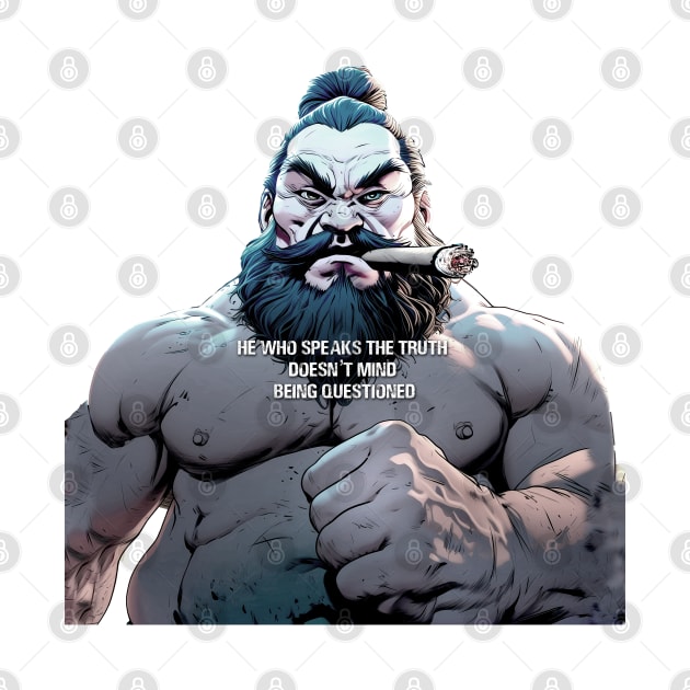 Puff Sumo: He who speaks the truth doesn’t mind being questioned on a light (Knocked Out) background by Puff Sumo