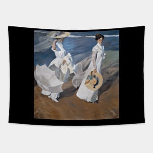 Joaquin Sorolla Y Bastida - Strolling Along The Seashore (1909) Tapestry