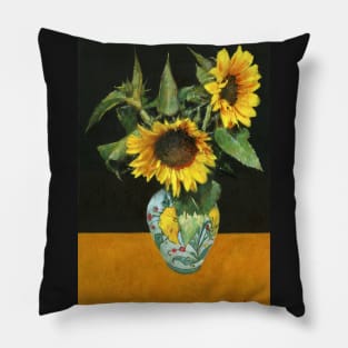 Sunflowers On Gold Pillow