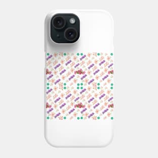 Blooming summer flowers seamless pattern Phone Case