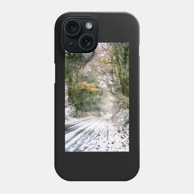 Wintry Cotswolds Lane Phone Case by Graz-Photos