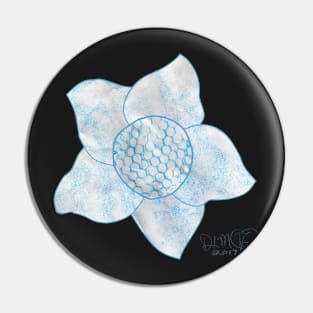 Teal or Turquoise Flower Pin