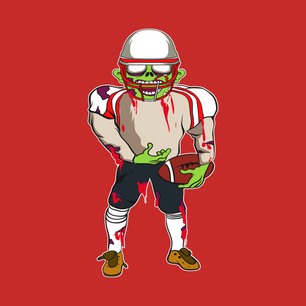 Costume Zombie Rugby American Football Player Gift Halloween American Football Player Gift T Shirt Teepublic