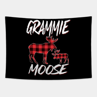 Red Plaid Grammie Moose Matching Family Pajama Christmas Gift Tapestry