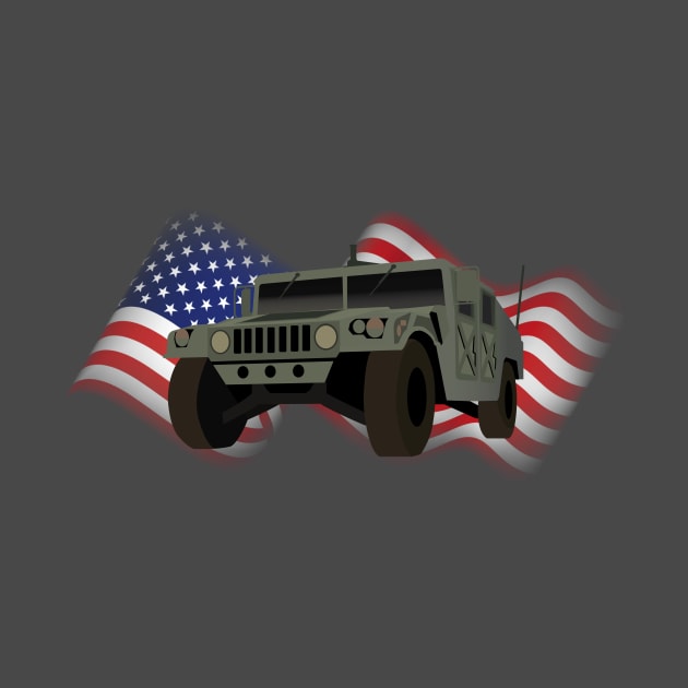 Patriotic American Army Military Truck by NorseTech