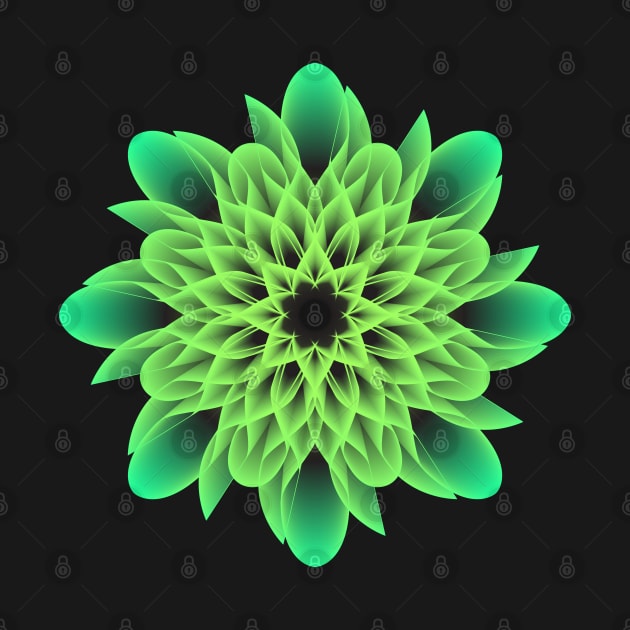 Beautiful and Artistic Green Flower by Steady Eyes