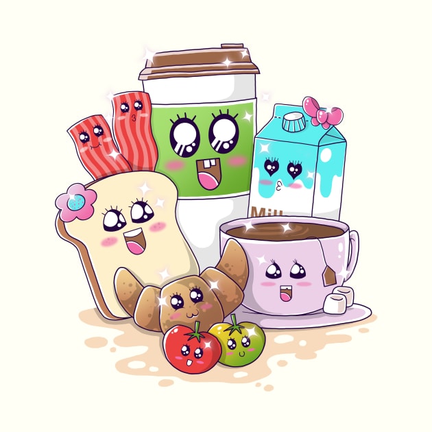 Kawaii Breakfast by GODZILLARGE