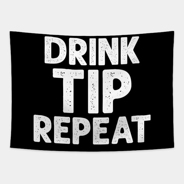 Drink Tip Repeat Tapestry by SimonL