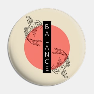 Balance (stoicism in Koi Pond) Pin