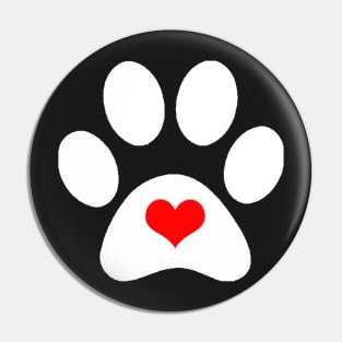 Cute Dog Gifts with Dog Pawprint Stencil Pin