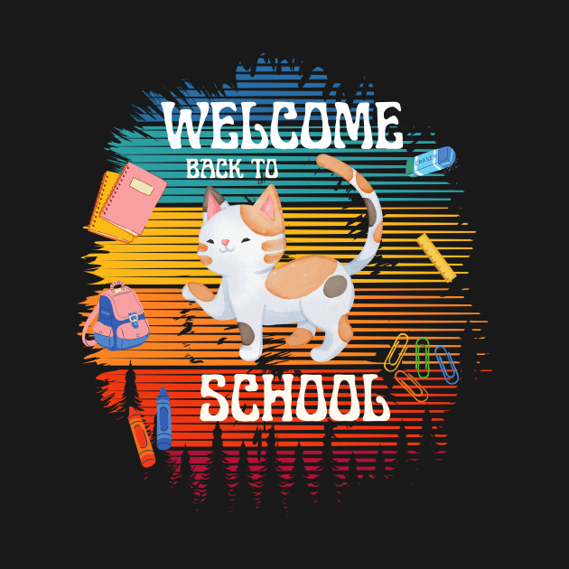 Welcome Back To School Cat by NICHE&NICHE