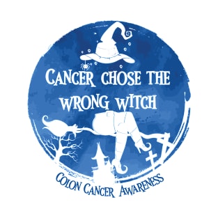 Cancer Witch Dark Blue Colon Cancer T-Shirt