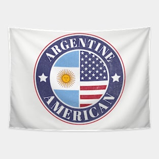 Proud Argentine-American Badge - Argentina Flag Tapestry