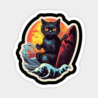 Black Cat Surf Club Magnet