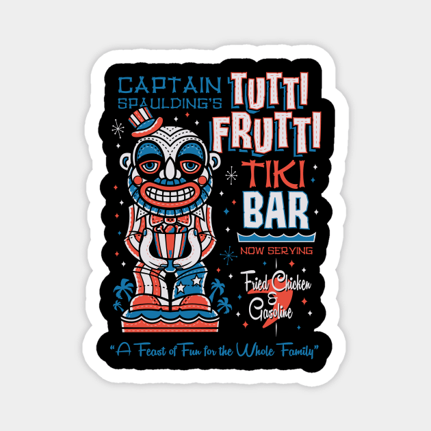 Tutti Frutti Tiki Bar - Creepy Cute Clown - Hawaii Surf Vacation Magnet by Nemons