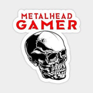 Metalhead Gamer Full Skull Red Magnet