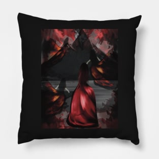 Maiden in red Pillow