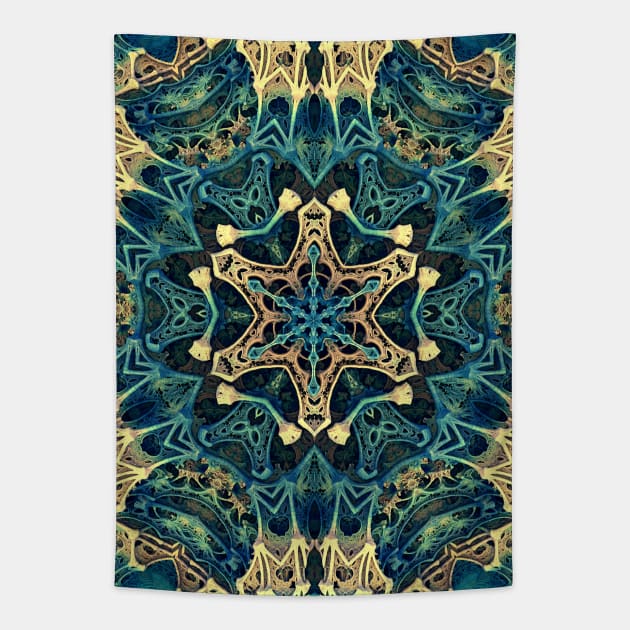 Mandala Fractal Star Tapestry by Manafold