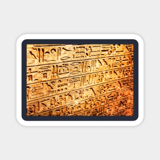 Egyptian Hieroglyphs Symbols Carved In Stone Magnet