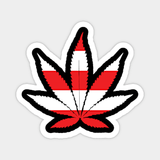 Latvia Pot Leaf Magnet