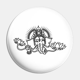 Lucky Blessings Ganesh Design Pin