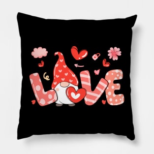 Gnome Love Valentine Day Pillow