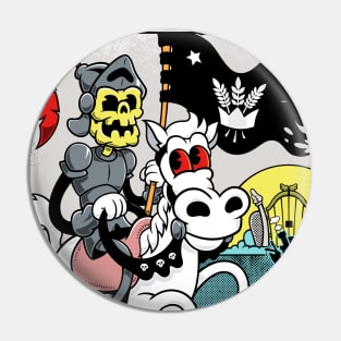 Death - Mystical Medleys - Vintage Rubber Hose Cartoon Tarot Pin