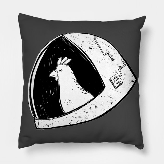 astro chicken Pillow by anghewolf