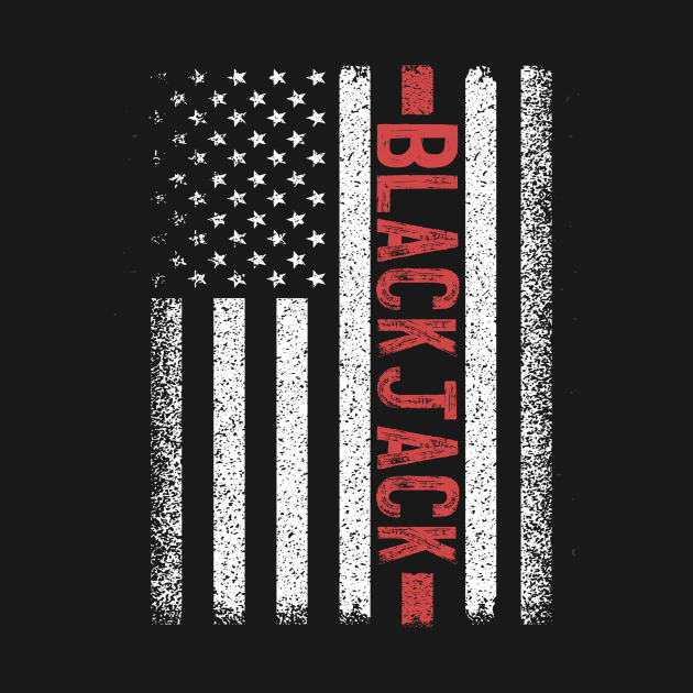 Blackjack American Flag 4th of July - American Flag - Long Sleeve T ...