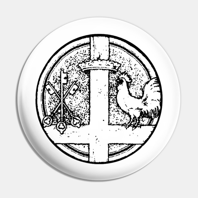 St. Peter Symbol - white bkg - St Peter Symbol - Pin | TeePublic
