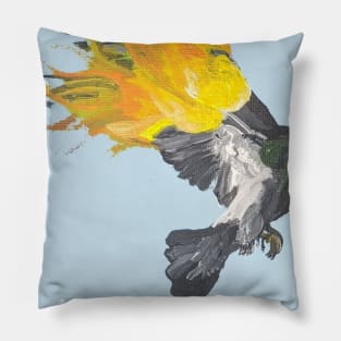 Flaming Pigeon Pillow