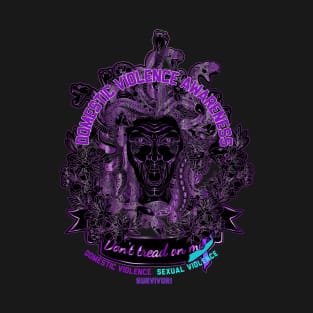 Medusa “Don’t tread on me” Domestic Violence Awareness T-Shirt