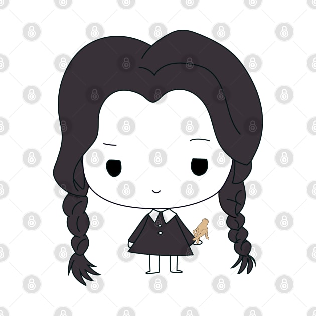 Chibi Wednesday Addams by chibicrayon