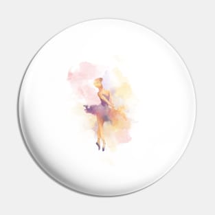 Watercolro ballet dancer Pin