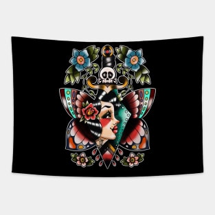 Butterfly knife Tapestry